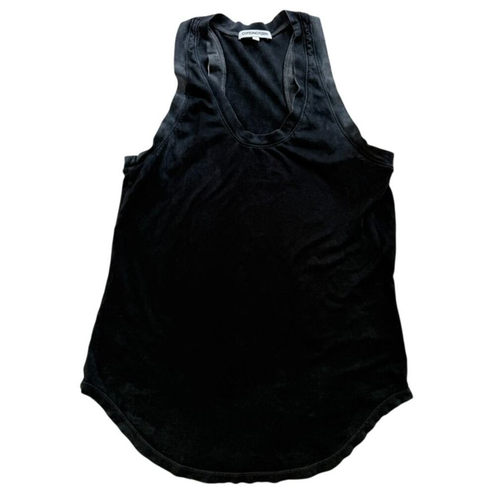 Cotton Citizen Ombre Fade Racerback Tank Black Grey Small Cotton USA